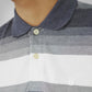 MATSUDA Baju Kaos Polo Shirt Dewasa Stripe Pria Kerah Katun Seto Navy Mel