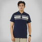 MATSUDA Baju Kaos Polo Shirt Dewasa Stripe Pria Kerah Katun Sanmu Navy