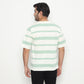 MATSUDA Kaos Oversize Stripe T shirt Narashino Smoke Green