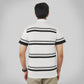 MATSUDA Baju Kaos Polo Shirt Dewasa Stripe Pria Kerah Katun Ureshino White