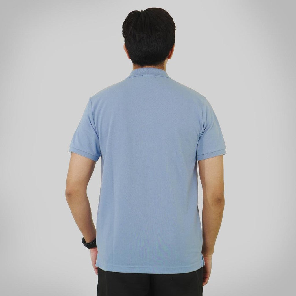 MATSUDA Baju Kaos Polo Shirt Dewasa Pria Kerah Katun Shibushi Light Blue