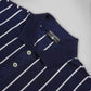 MATSUDA Baju Kaos Polo Shirt Dewasa Stripe Pria Kerah Katun Otawara Navy