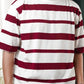 MATSUDA Kaos Oversize Stripe T shirt Narashino Burgundy