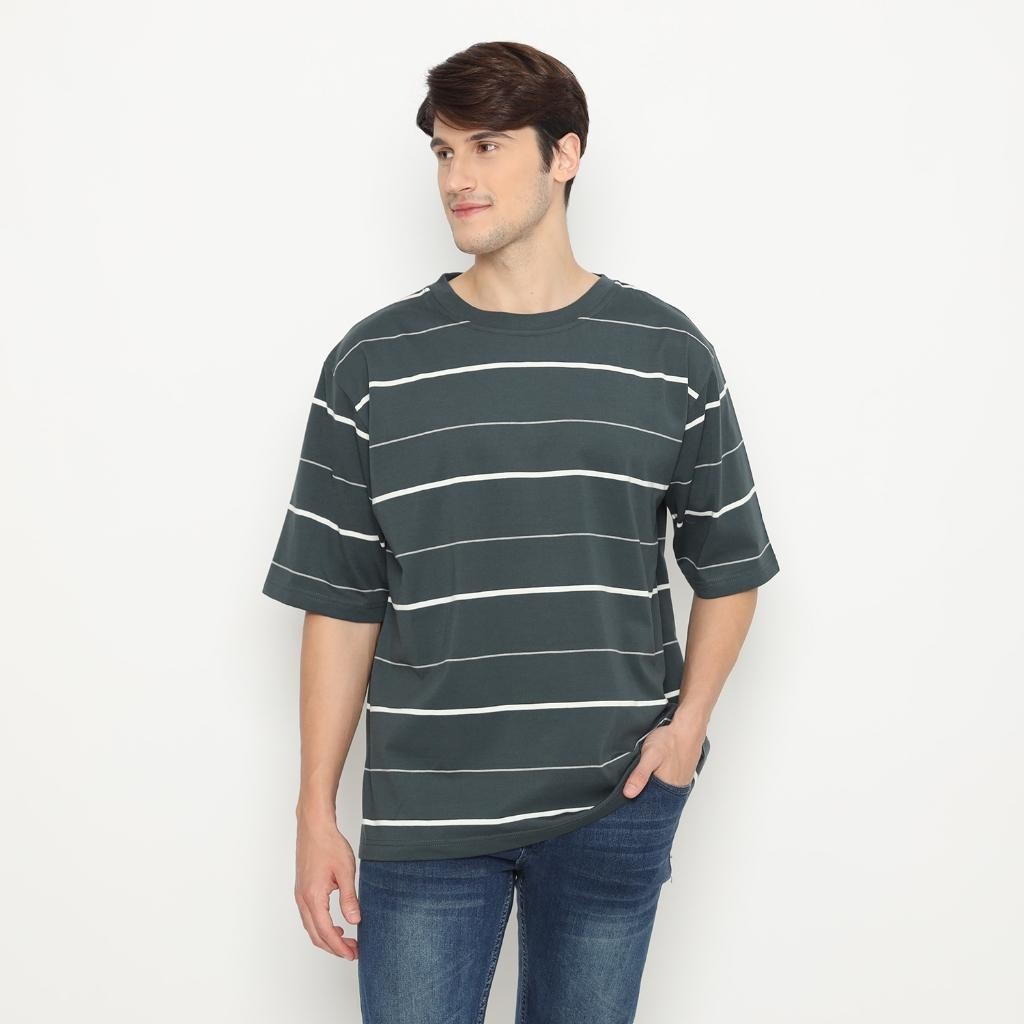 MATSUDA Kaos Oversize Stripe Nerima DK Slate