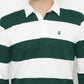 Matsuda Kaos Rugby Polo Shirt Katun Pria Lengan Panjang Nagai Green White