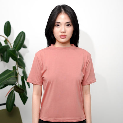Matsuda Kaos Polos Wanita Cotton T Shirt Loose Fit Elodie CANYON CLAY