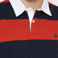 Matsuda Kaos Rugby Polo Shirt Katun Pria Lengan Panjang Nagai Teracota Navy