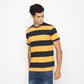 Matsuda T Shirt Pria Kaos Stripe Nanao Gold Navy