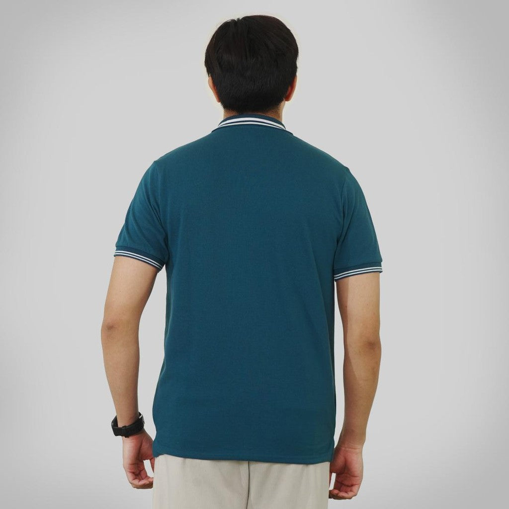 MATSUDA Kaos Polo Shirt Pria Kerah Onomichi Blue Coral