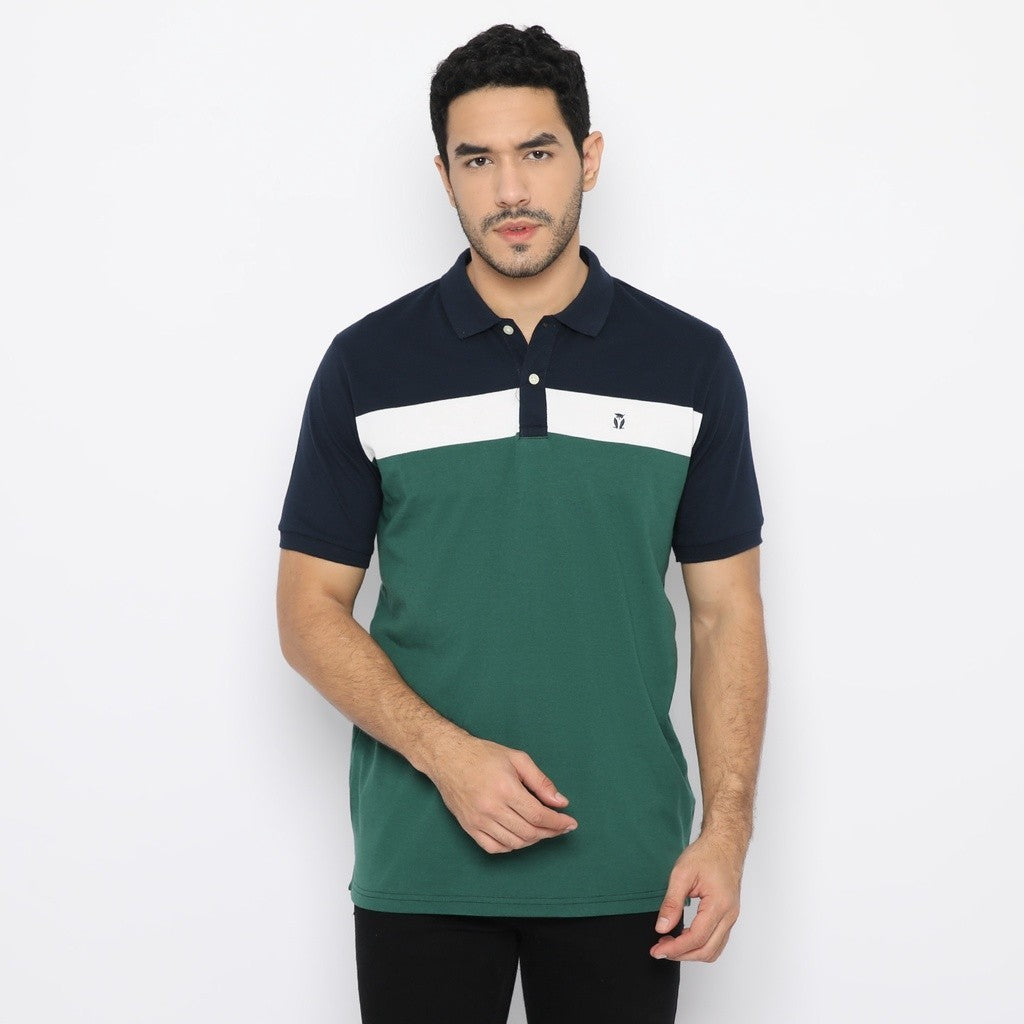 MATSUDA Kaos Polo Shirt Pria Kerah Liyama NAVY GREEN