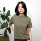 Matsuda Kaos Polos Wanita Cotton T Shirt Loose Fit Elodie OLIVE