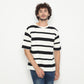 MATSUDA Kaos Oversize Stripe T shirt Narashino Black