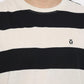 Matsuda T Shirt Pria Kaos Stripe Nanao Black OFF White