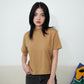 Matsuda Kaos Polos Wanita Cotton T Shirt Loose Fit Elodie ICE COFFEE