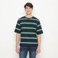MATSUDA Kaos Oversize Stripe T shirt Kinokawa Green