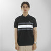 MATSUDA Baju Kaos Polo Shirt Dewasa Stripe Pria Kerah Katun Yonezawa Black