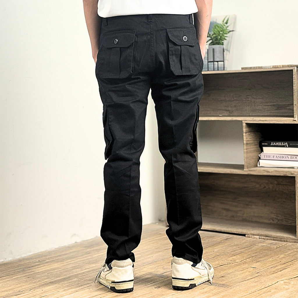 Matsuda Celana Panjang Cargo Pria Hayashi BLACK