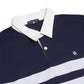 Matsuda Kaos Rugby Polo Shirt Katun Pria Lengan Panjang Yasugi Navy White