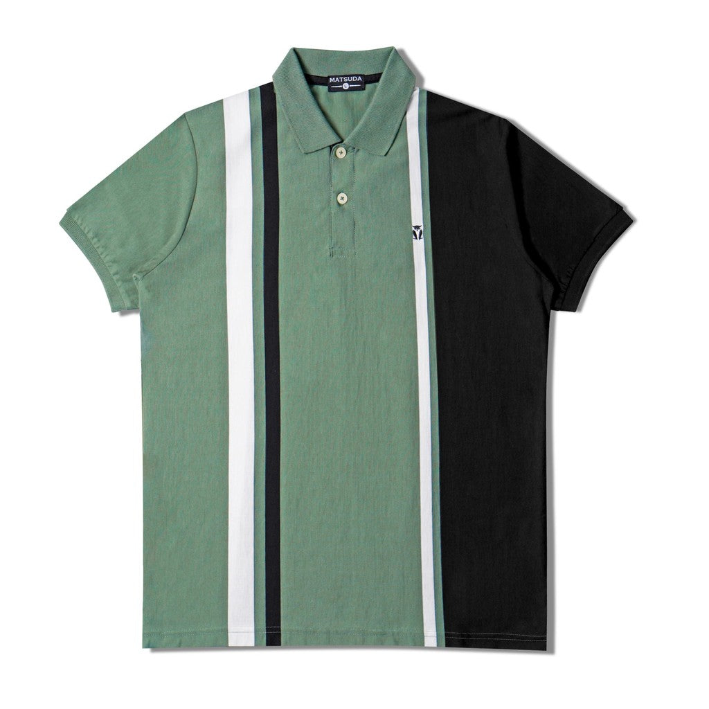 MATSUDA Kaos Polo Shirt Pria Kerah Tsugaru Hgreen