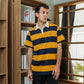 Matsuda Kaos Polo Shirt Rugby Pria Noshiro Navy Gold