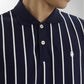 MATSUDA Baju Kaos Polo Shirt Dewasa Stripe Pria Kerah Katun Otawara Navy