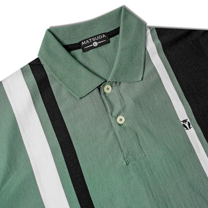 MATSUDA Kaos Polo Shirt Pria Kerah Tsugaru Hgreen