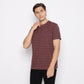 Matsuda T Shirt Pria Kaos Stripe Nantan Oblong Baju Wine Navy