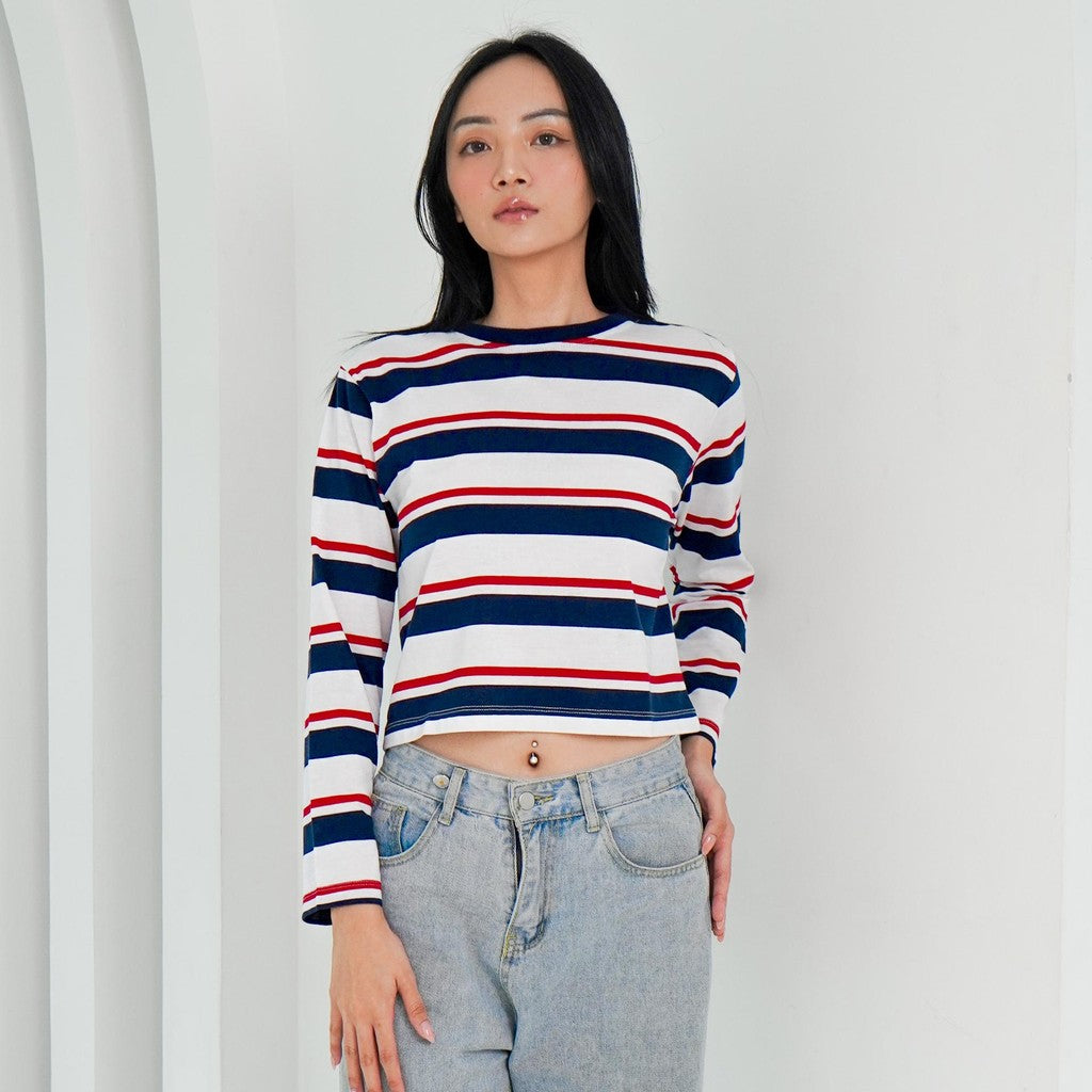 Matsuda Kaos Crop top katun Gardenia White