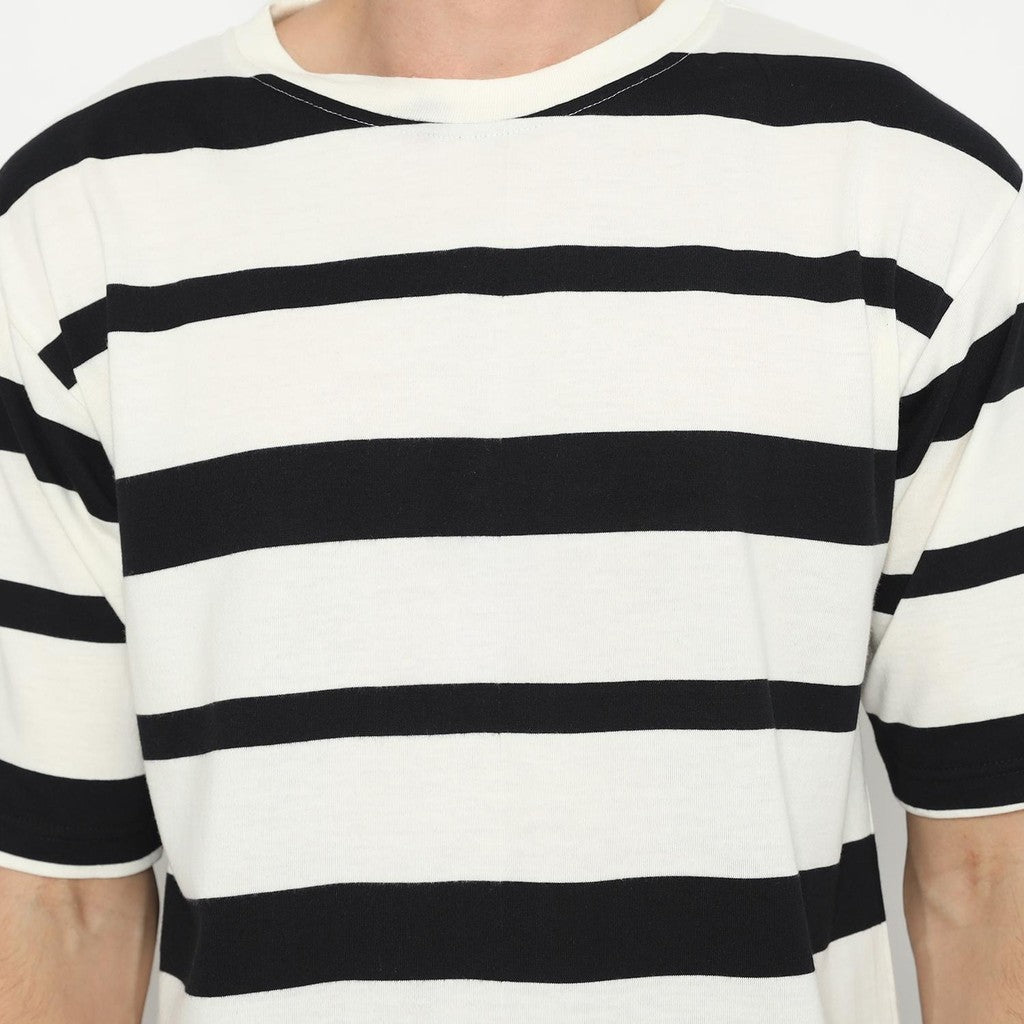 MATSUDA Kaos Oversize Stripe T shirt Narashino Black