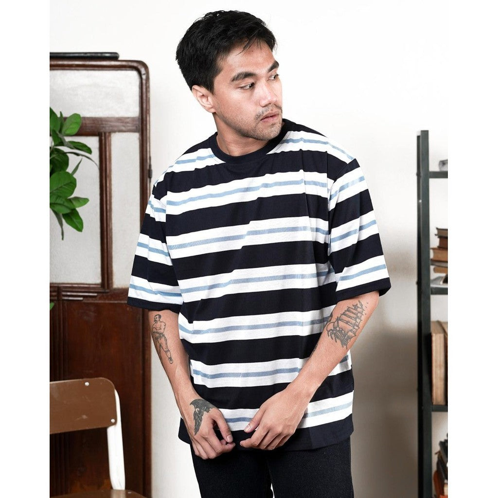 MATSUDA Kaos Oversize Stripe T shirt Kinokawa Navy