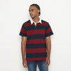 Matsuda Kaos Polo Shirt Rugby Pria Noshiro Navy Burgundy