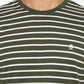 Matsuda T Shirt Pria Kaos Stripe Nantan Oblong Baju Olive White