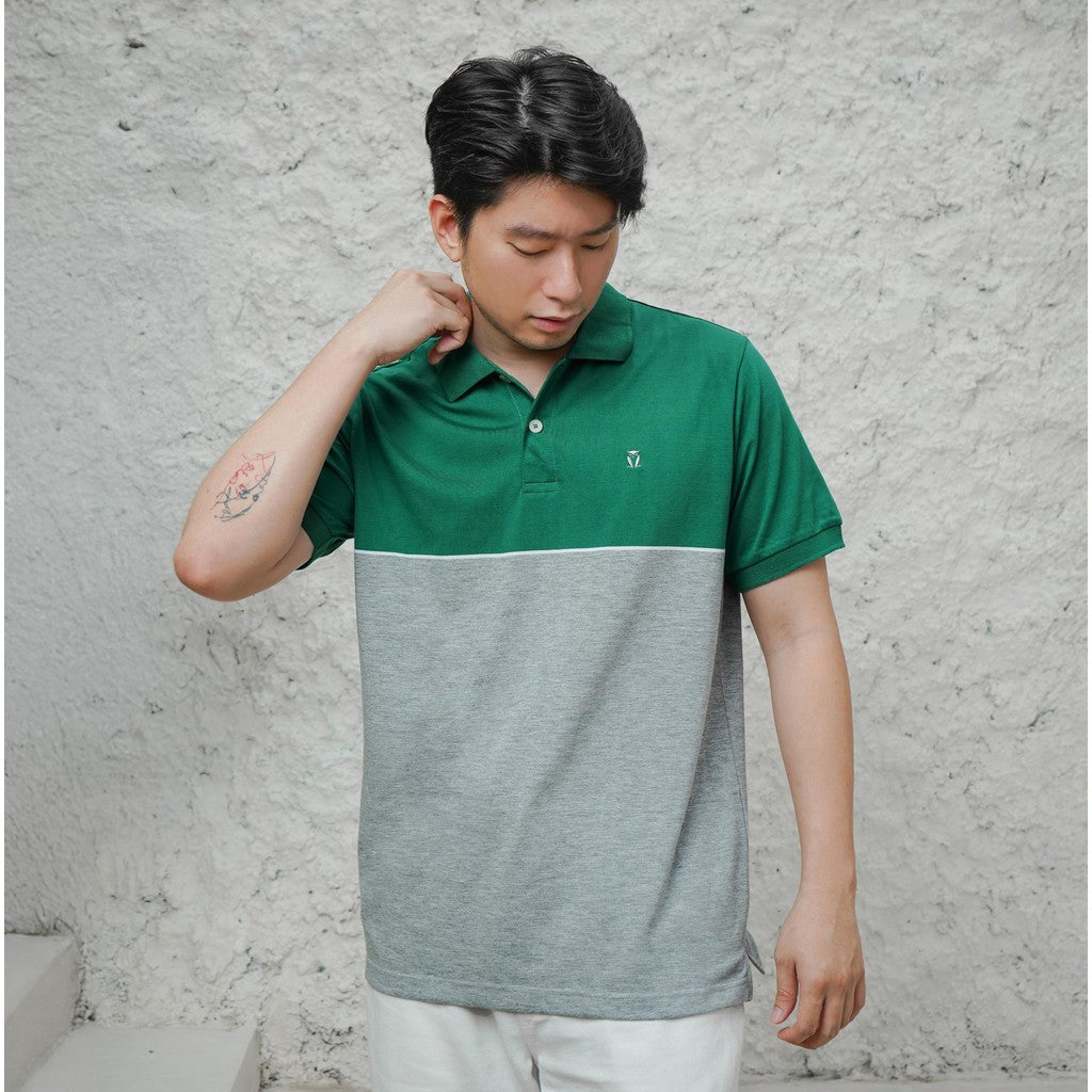 MATSUDA Kaos Polo Shirt Pria Kerah Tsushima Green