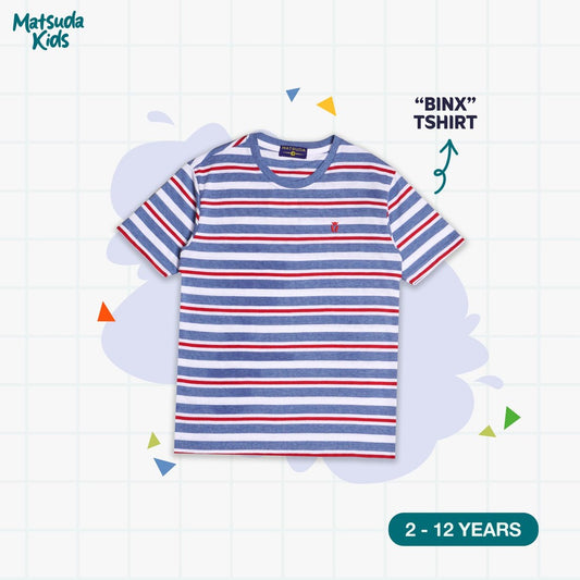 Matsuda baju kaos anak laki laki katun umur 2-12 Binx Blue Shadow