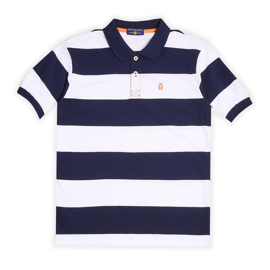 Matsuda baju kaos polo anak laki laki katun umur 2-12 Tamagotchi Navy