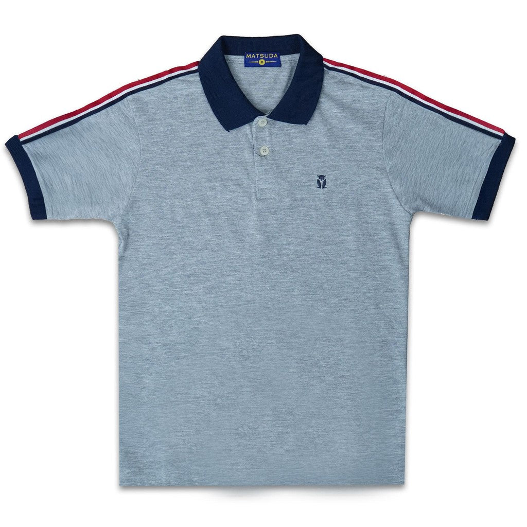 Matsuda baju kaos polo anak laki laki katun umur 2-12 Louie Grey