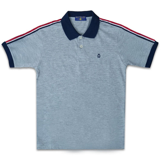 Matsuda baju kaos polo anak laki laki katun umur 2-12 Louie Grey