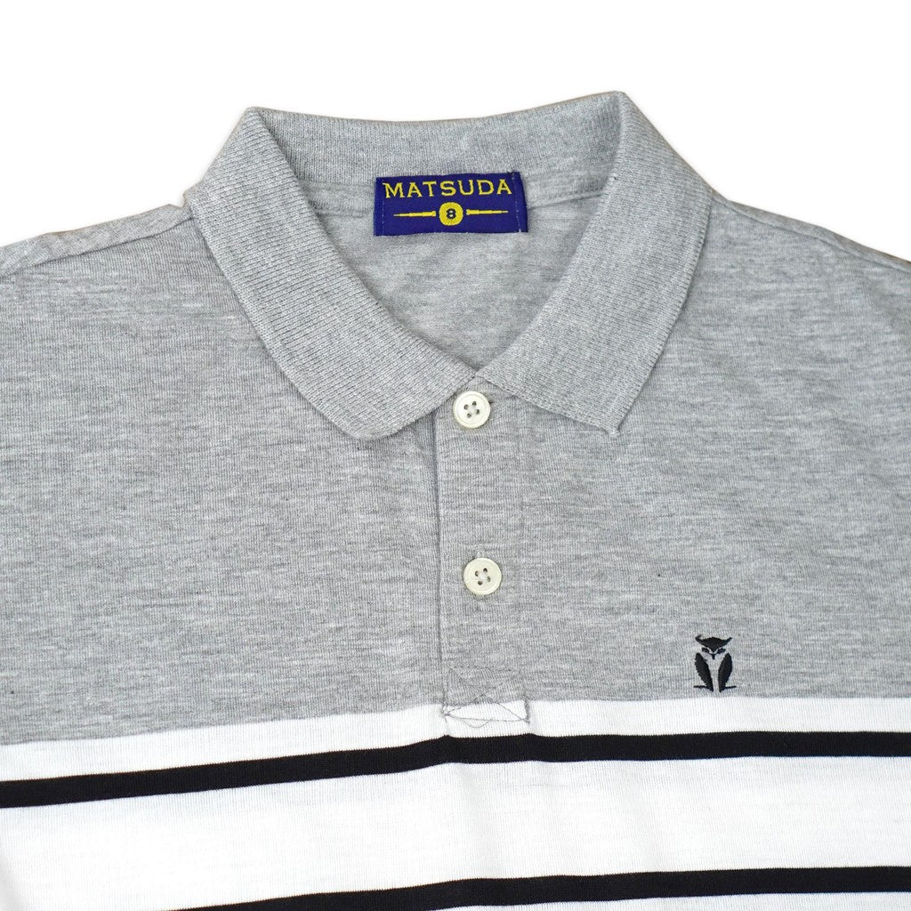 Matsuda baju kaos polo anak laki laki katun umur 2-12 Frey Grey