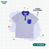Matsuda baju kaos polo anak laki laki katun umur 2-12 Cana White Royal