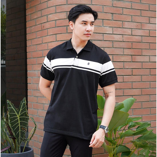 MATSUDA Kaos Polo Shirt Pria Kerah Tonami Black