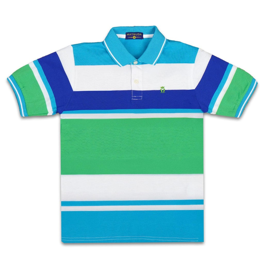 Matsuda baju kaos polo anak laki laki katun umur 2-12 Duckky Turquise