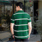 Matsuda Kaos Polo Shirt Pria Dewasa Stripe Tatsuno Green