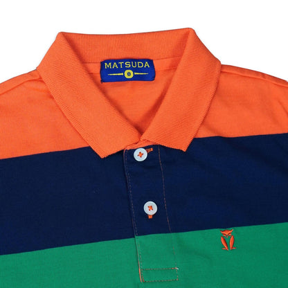 Matsuda baju kaos polo anak laki laki katun umur 2-12 Sam Orange