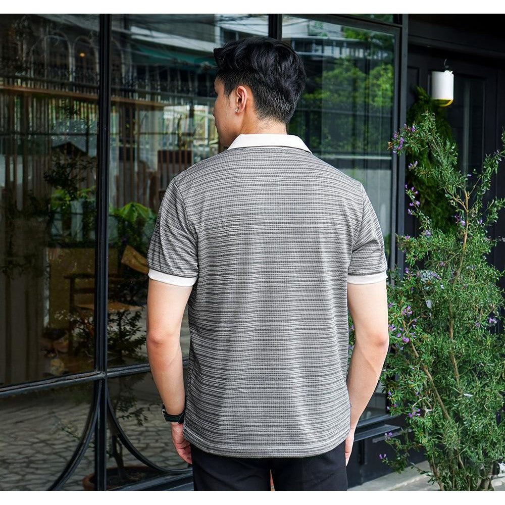 MATSUDA Kaos Polo Shirt Pria Kerah Sanda Grey