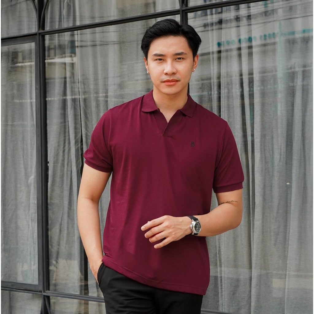 MATSUDA Baju Kaos Polo Shirt Dewasa Polos Pria Kerah Katun Shima