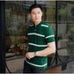 Matsuda Kaos Polo Shirt Pria Dewasa Stripe Tatsuno Green