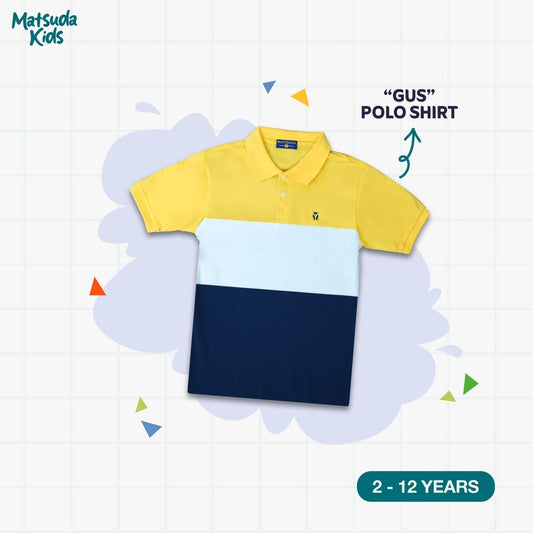 Matsuda baju kaos polo anak laki laki katun umur 2-12  Gus