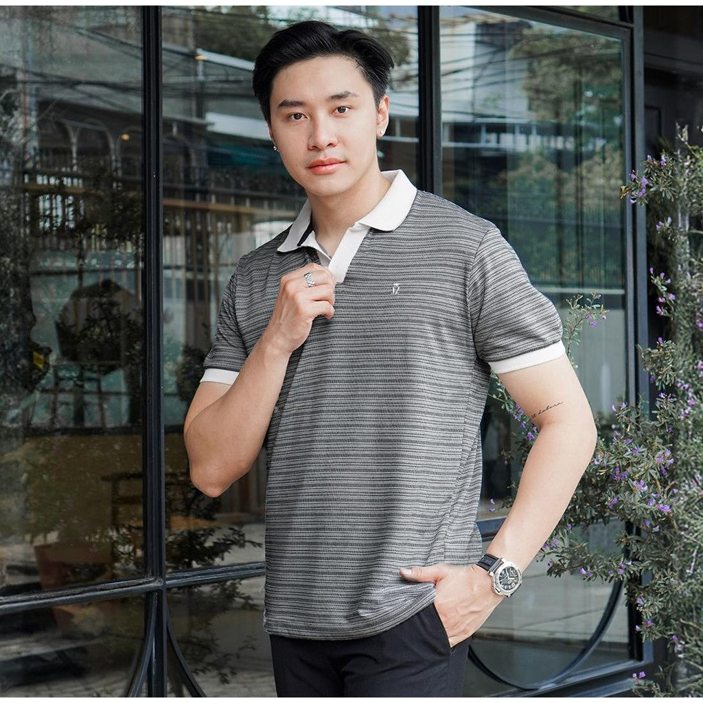 MATSUDA Kaos Polo Shirt Pria Kerah Sanda Grey