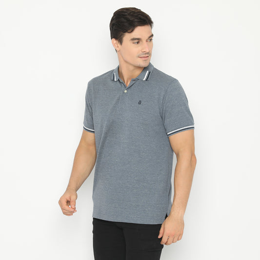 MATSUDA Kaos Polo Shirt Pria Kerah Fukui Navy Mel