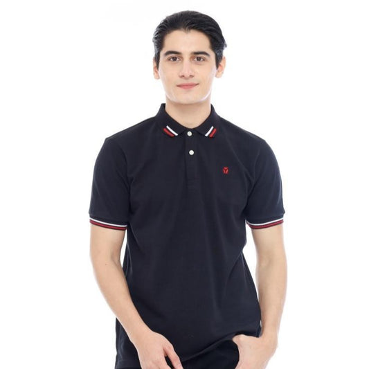 MATSUDA Kaos Polo Shirt Pria Kerah Fukui Black